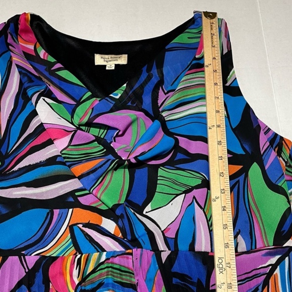 Harve Benard Signature Sleeveless Multi-color Dress Size 18 - Picture 5 of 10